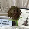 Flor Individual de Clavel Artificial con Planta Verde, Pompón Verde de Goma Suave de Colores, Arreglo Floral de Pasillo de Boda Estilo Bosque, Flor Artificial para Boda