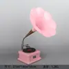 Tocadiscos de Vinilo Adornos Nórdicos de Lujo Ligero Modelo Retro Gramófono Gabinete de Vino Cafetería Decoraciones para Ventanas del Hogar