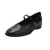 Zapatos Mary Jane cuadrados de estilo retro francés para mujer, con una sola tira, cómodos y no cansados, nuevos zapatos versátiles de otoño para mujer