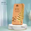 Trofeo de Cristal Creativo de Madera Grabado Personalizado Medalla de Competencia Producción Placa Autorizada Premio al Empleado Destacado Souvenir