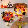 Linterna de Calabaza de Halloween Guirnalda Luminosa Decoración Colgante de Puerta Decoración de Tienda Accesorios Decoración de Ambiente de Fiesta Colgante