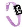 Pulseira de Silicone para Relógio Compatível com Apple iWatch Fivela Invertida S11 Cintura Fina Clássico S10 Modelo Fino 987 Cor Sólida