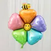 Ins Balão Flor Margarida Branca Flor Ovo Crisântemo Arranjo de Aniversário Girassol Flores Colocação Adereços Pintinhos Sorridentes