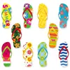 Nuevas Pegatinas Decorativas de Pared Hawaianas de Amazon, Tarjetas de Chanclas, Pegatinas de Cartón para Diseño de Escena de Fiesta de Piscina de Verano