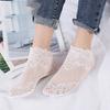 Calcetines de Encaje Calcetines de Barco para Mujer Primavera y Verano Delgados Fondo de Algodón Puro Calcetines de Red Talón que No se Cae Calcetines Invisibles Antideslizantes Venta al por Mayor
