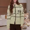 Suéter Amarillo de Estilo Coreano de Moda Fair Isle para Mujer, Tejido Grueso Cálido de Invierno 2026, Suave y Acogedor Top de Lana