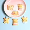 Nuevas Galletas de Oso Brillante de Dibujos Animados DIY Pegamento en Crema Funda para Teléfono Pasador para el Cabello Creativo Joyería Accesorios de Resina