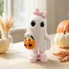 Adornos de calabaza, decoraciones de Halloween, lindos adornos de escritorio de resina de niña fantasma, exquisito diseño de exhibición para el hogar