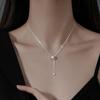 Delicado Collar con Colgante de Borla de Cintura Pequeña para Mujer Versátil Moda Temperamento Dulce Elegante Cadena para Clavícula Nicho Gargantilla Trendy