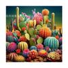 Nueva Venta Caliente de Amazon Pintura de Diamantes 5D Planta Cactus Diamante Redondo Diamante Completo DIY Sala de Estar Dormitorio Pintura Decorativa Fábrica
