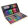 Temporada de apertura caja de madera 180 traje de pincel para pintura acuarela pluma acuarela caja de regalo para niños suministros de pintura oficina crayón barra de pintura al óleo lote f