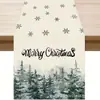 2026 Nova Passadeira de Mesa de Linho de Natal da Amazon Decoração de Festa ao Ar Livre Festival de Inverno Toalha de Mesa Jogo Americano Personalizado