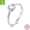 Anillo abierto de plata de ley s925 con charm de gato y luna diseño de temperamento de nicho Anillo Luciérnaga