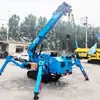 Guindaste aranha sobre esteiras pode entrar em elevadores e espaços estreitos para içamento, lança telescópica hidráulica para combustível duplo (elétrico/gasolina) Guindaste aranha