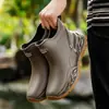 Botas de Lluvia Cortas para Hombre de Venta Caliente Transfronteriza, Zapatos de Agua Antideslizantes, Impermeables, para Pesca al Aire Libre, Trabajo al Aire Libre, Zapatos de Goma Cortos con Felpa