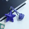 Huayang Piel Colgante de Bolso Estrella de Cinco Puntas Llavero Decoración de Bolso Estrella Decoración de Mochila Cadena Accesorios de Ropa