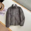 Atacado de Fabricantes de Roupas Femininas Transfronteiriças Nova Moda Outono e Inverno 2025 Jaqueta Quente de Lã Dupla Face com Zíper e Gola Alta