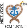 Patches Bordados para Costurar Tema Azul Patch de Menina Surfer Onda do Mar Caranguejo Eremita Etiqueta Bordada em Computador Distintivo de Concha