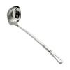 Cuchara Sopera de Mango Largo 304 Grado Alimenticio Cuchara Sopera Doméstica Profundizada Colador para Olla Caliente Cocina Concha Grande para Sopa Traje