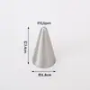 Bico de Confeitar Redondo de Aço Inoxidável para Creme, Desenho de Linhas, Escrita, Formato de Buraco Redondo, Bico Puff, Ferramenta para Assar Bolo de Derreter Grãos