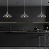 Amazon lustre retrô de vidro e cobre puro criativo simples para estudo sala de jantar padrão quarto lustre longo de cabeceira