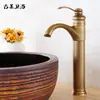 Grifo Calentador de Agua Caliente y Fría Estilo Europeo Retro Elegante Antiguo de Cobre Puro Lavabo de Encimera de Cobre Completo Lavabos de Encimera Lavabos Lavabos Cobre Antiguo