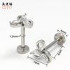 Pendientes de Acero Inoxidable Transfronterizos con Incrustación de Flor de Circonita, Piercings para Labio con Rosca Interna, Piercings de Estilo Europeo y Americano, Tornillos para Cartílago de Oreja Chapados al Vacío en Oro