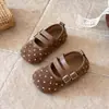 Zapatos Mary Jane de Lunares para Niñas, Zapatos de Princesa de Suela Suave, Nuevos Zapatos de Cuero para Niños para Primavera y Otoño (3-6 Años), Zapatos Planos Estilo Coreano para Niños Pequeños