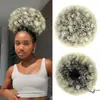 Cabeza de bola negra africana explosión cabello esponjoso paquete hiphop hip hop rol mechón de mazorca oruga capullo de flor cabeza