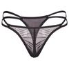 Roupa íntima sexy Ye Zimei comércio exterior uma geração de fio dental masculina malha transparente ultra-fina calça T sexy transparente