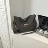 Bolsa de Ombro Único com Fivela de Bloqueio Estilo Preguiçoso, Bolsa de Couro Macio Vintage para o Dia a Dia, Bolsa Transversal Versátil Levemente Luxuosa com Acabamento Fosco Simples e Estiloso