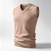 2026 Nuevo Chaleco de Punto Casual Transfronterizo para Hombre Moda Cuello en V Suéter de Punto Chaleco Camiseta Base para Hombre