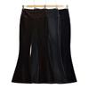 Pantalones acampanados de micro pana gruesa para chica caliente europea y americana para mujer, de cintura alta con cremallera lateral, holgados con caída y pierna ancha