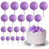 20 Peças/Conjunto Bolas Coloridas de Espuma Decoração de Bolo Casamento Chá de Bebê Festa de Aniversário Inserto para Cupcake
