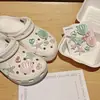 Charms para zapatos Crocs, accesorios para zapatos, serie verde y rosa de estrella de mar, accesorios DIY de concha, materiales de decoración para bolsos y fundas de teléfono
