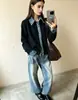 Suéter de punto casual para mujer, estilo japonés y coreano, otoño/invierno 2026, nuevo cárdigan con cuello de mezclilla y diseño de dos piezas falsas