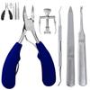 Alicates Chicknose de Acero Inoxidable Cortauñas Pinzas para Ranuras Juego de Herramientas para Inflamación Tijeras Reparación de Uñas de los Pies Dormitorio Hogar Gancho para Uñas Tijera