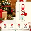 Chaveiro Pingente Pequeno de Resina de Natal Ornamento para Pendurar em Mochila Bolsa Fofo Presente de Volta às Aulas Quiosque de Presentes Chaveiro