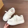Zapatillas Blancas Simples de Punta Redonda Estilo Campus Otoño 2026, Zapatos Deportivos Casuales Cómodos y Versátiles para Mujer