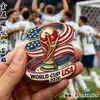 Ímãs de Geladeira de Madeira Comemorativos Populares da Copa do Mundo de 2026 Apresentando Marcos e Bandeiras dos EUA, Canadá e México