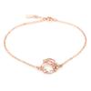 Pulsera de Moda Europea y Americana al por Mayor de Fábrica Luochen Pulsera de Flor Rosa Coreana Joyería Simple de Diamantes para Mujer