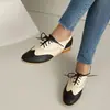Suministro de Fábrica Ebay Primavera y Verano 2024 Retro Todas las Estaciones Punta Redonda con Cordones 40-43 Bloques de Color Flor Quemada Mules para Hombre y Mujer