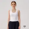 Top de yoga para exteriores transfronterizo, cuello en U, sin mangas, adecuado para correr, entrenamiento y fitness, color liso, elástico y se puede usar como capa interior o capa base para mujeres