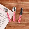 Conjunto de Três Peças Miniatura Xadrez Transfronteiriço de Liga para Comida Ocidental, Faca, Garfo e Colher Mini Casa de Bonecas em Miniatura Cena Artificial Ob
