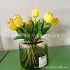 Decoração de Casa Tulipa Arranjo de Flores Artificiais, Enfeites com Toque Realista, Flores Artificiais, Decoração Hidratante, Flores de PU, Flores Secas de Fábrica, Rosa Estilo Europeu