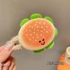 Creativo Lindo Pan de Hamburguesa Llavero Muñeco de Peluche Colgante para Bolso Muñeca para Niña Comida para Jugar Llavero Colgante