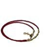 Suu nuevo estilo elegante retro nuevo año de nacimiento primavera rojo festivo puntiagudo Cristal Perla collar fino collar de oro rojo