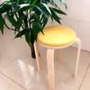 Taburete de comedor de madera maciza para el hogar, superficie suave, taburete redondo pequeño, silla, taburete moderno y sencillo, taburete alto redondo, superficie de tela, banco para mesa de comedor, Alto