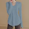 Ropa de Yoga Holgada de Talla Grande Personalizada para Otoño e Invierno, Sudadera Deportiva con Capucha Transpirable para Correr, Entrenamiento y Fitness, de Manga Larga