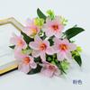 7 Lirios Pequeños para Decoración de Fiesta de Celebración de Boda Lirios de Seda Flores Artificiales Accesorios de Fotografía Flores